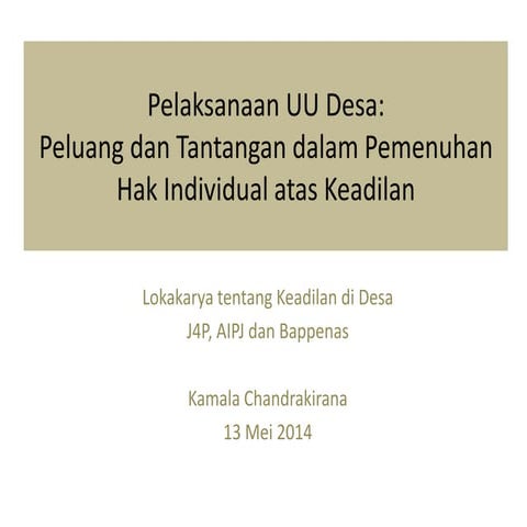 Peluang dan tantangan dalam pemenuhan hak individual atas keadilan   kamala c...