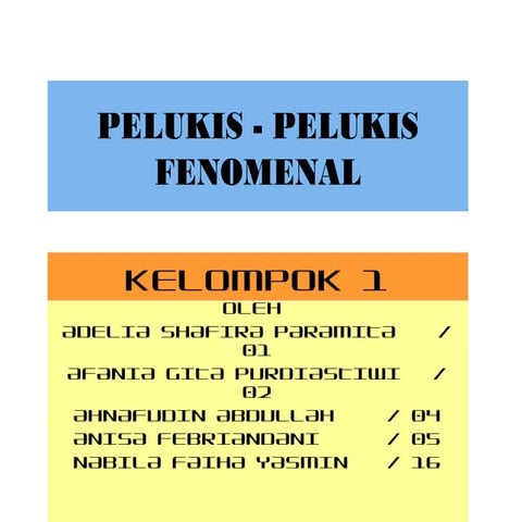 PELUKIS TERKENAL DI DUNIA DAN DI INDONESIA POWE POINT