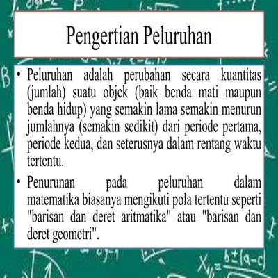 Matematika : Peluruhan