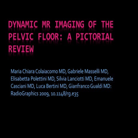 Mri pelvic floor | PDF