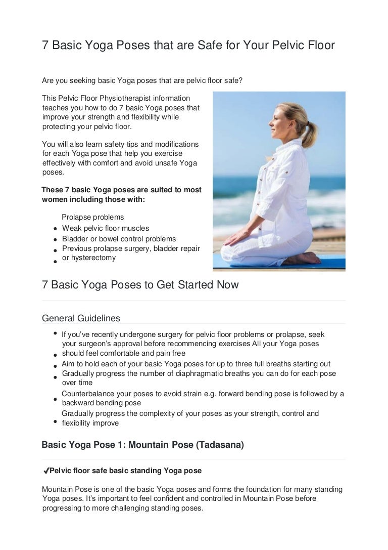 Pelvic Floor Basic Yoga Poses That Are Safe For Your Pelvic Floor