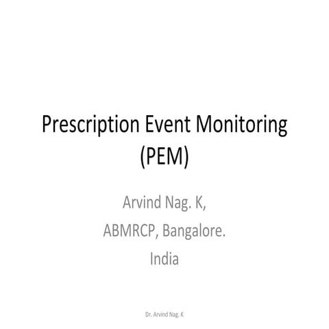 Prescription event monitorig