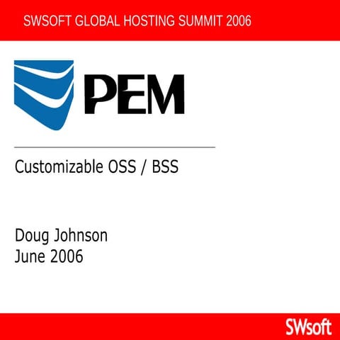 PEM, Parallels Operations Automation Exchange Update and Roadmap