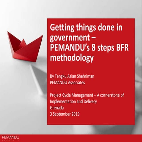 Getting Things Done in Government - PEMANDU's 8 Steps BFR Methodology
