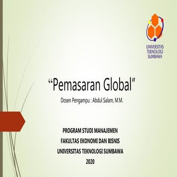 Pemasaran global ppt