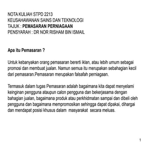 Pemasaran perniagaan