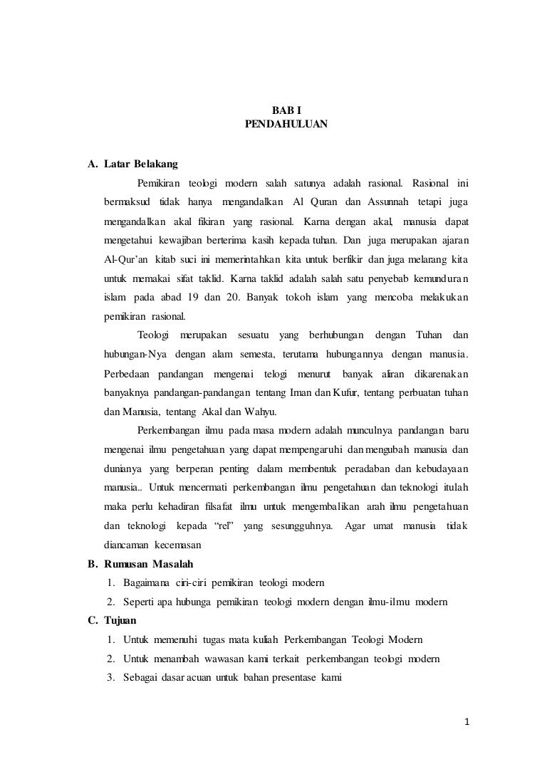 Makalah Teologi Modern Oleh Wahyudin Dompu Uin