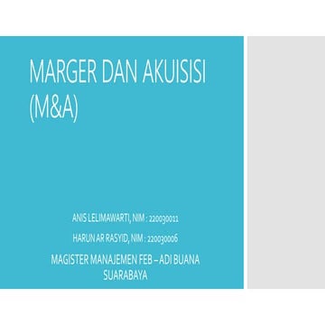 Pembahasan dan Review - Merger dan Akuisisi.pptx
