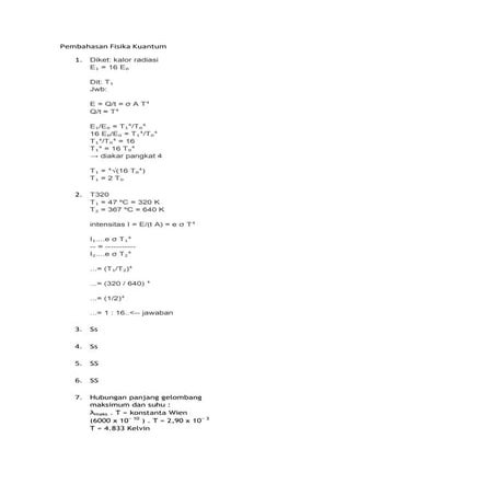 Pembahasan fisika kuantum | PDF