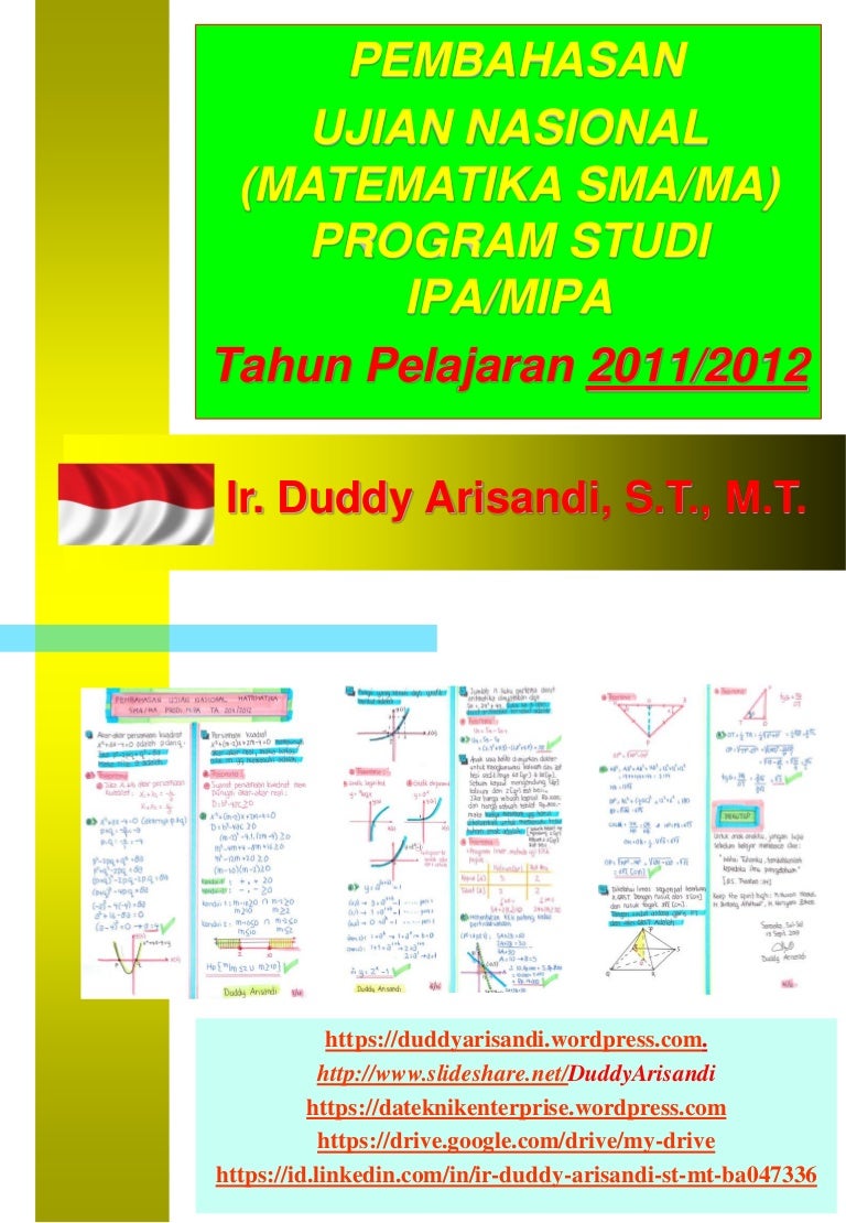Pembahasan Soal Ujian Nasional Matematika Sma 2013