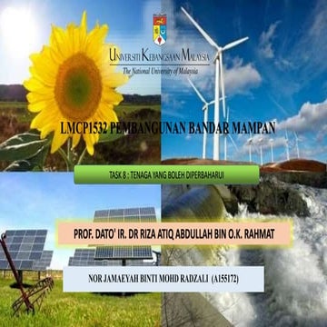 Pembangunan bandar mampan task 8