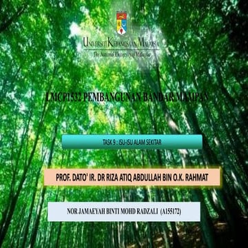 Pembangunan bandar mampan task 9