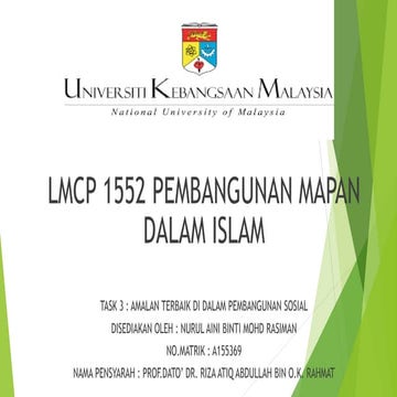 Pembangunan mapan dalam islam 