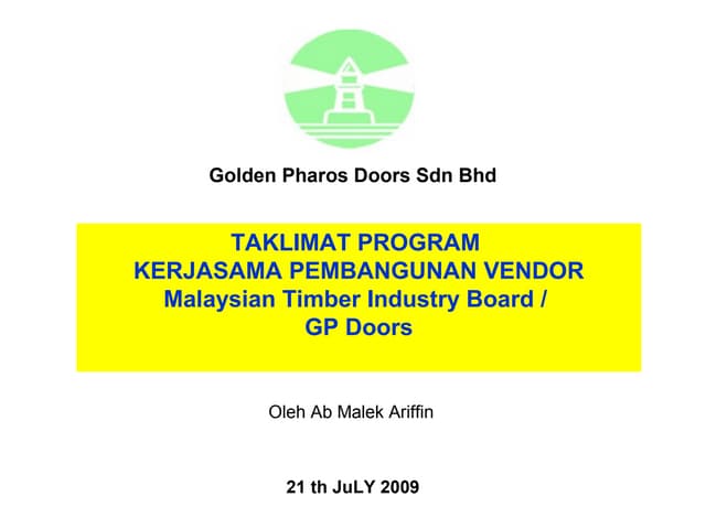 Pembangunan vendor gp doors