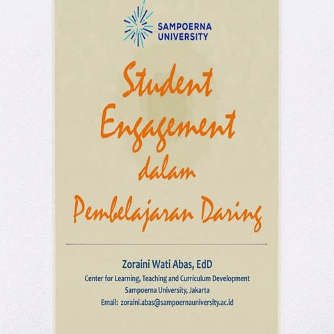 Student Engagement in Online Learning