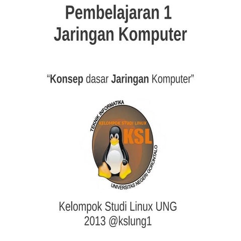 Pembelajaran-1 (Jaringan Komputer) Konsep Jaringan Komputer