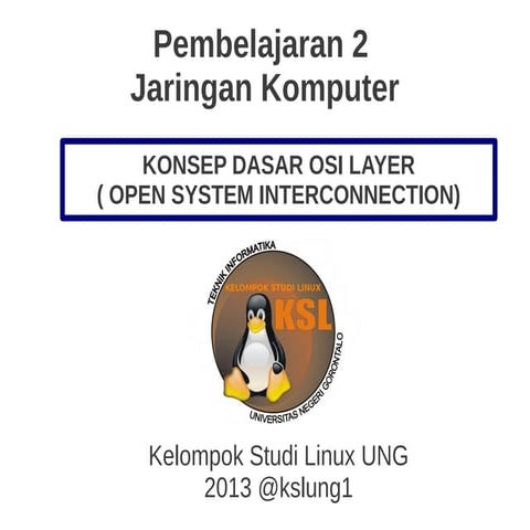 Pembelajaran-2 (Jaringan Komputer) Konsep Dasar OSI LAYER