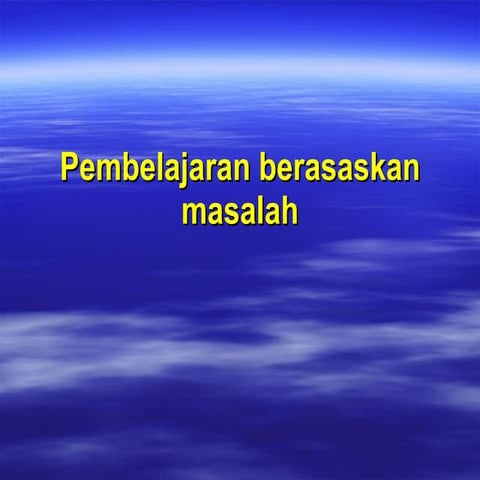 Pembelajaran berasaskan masalah