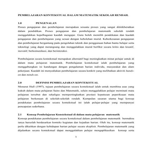 Pembelajaran Kontekstual