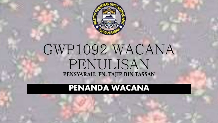 Gwp1092 Penanda Wacana