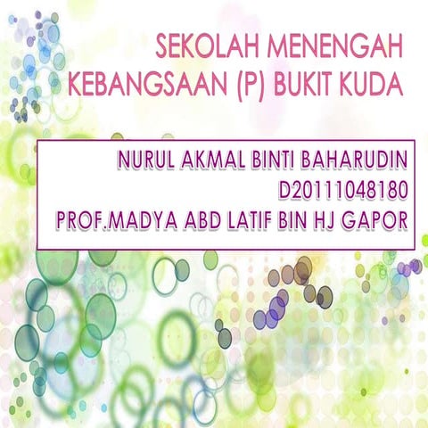 Kajian Tindakan Di SMK(P) Bukit Kuda