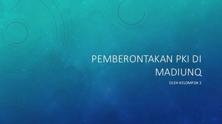 Pemberontakan Pki Di Madiun