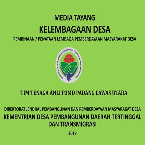 Pembinaan   penataan lembaga pemberdayaan masyarakat desa(1)