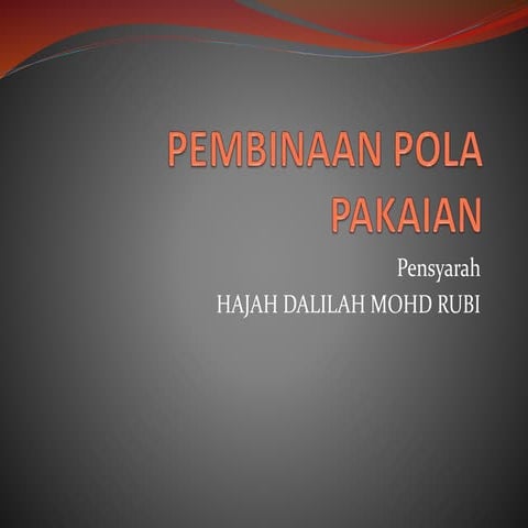 Pembinaan pola pakaian