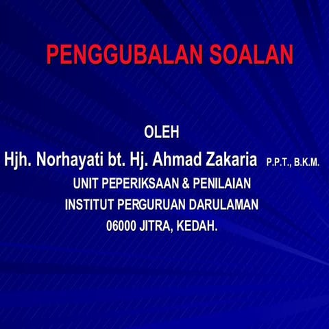 Pembinaan Soalan