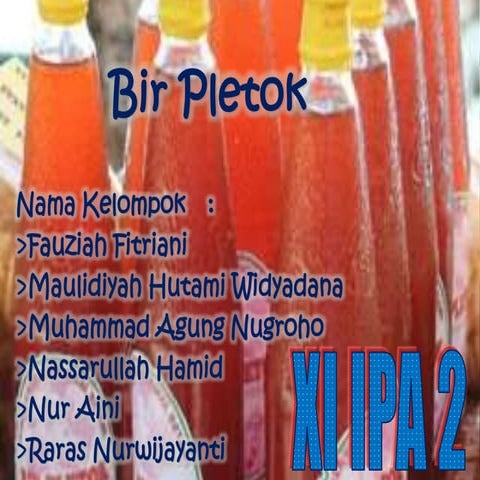 Pembuatan bir pletok kimia terapan_xi ipa 2