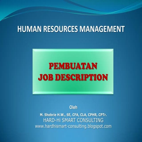 Panduan Membuat Job Description