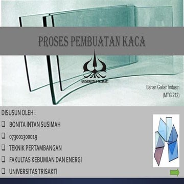 Pembuatan kaca - bahan galian industri