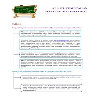 Pemecahan masalah matematika 