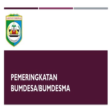 Pedoman Pemeringkatan Badan usaha milik Desa