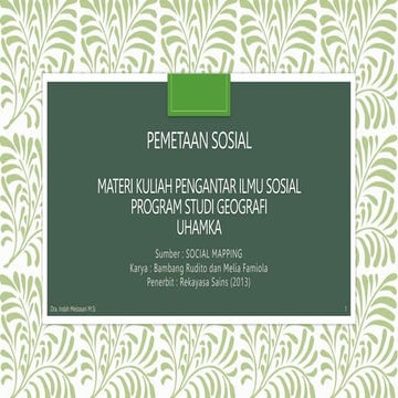 pemetaan sosial untuk bahan bacaan mashasiswa