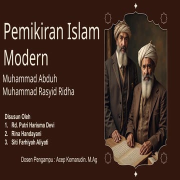 Pemikiran Islam Modern: Muhammad Abduh dan Muhammad Rasyid Ridha dalam ...