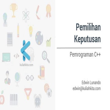 Pemrograman C++ - Pemilihan keputusan