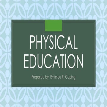 Health Optimizing Physical Education 1 quarter 1 | PPTX