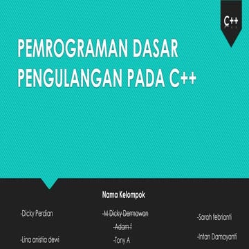 Pemrograman C++ - Pengulangan | PDF