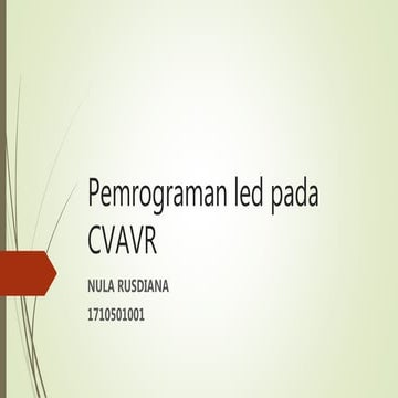 Pemrograman led pada cvavr