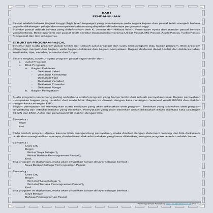 Procedure dalam pascal | PPTX