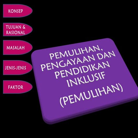 Pemulihan, pengayaan dan pendidikan inklusif