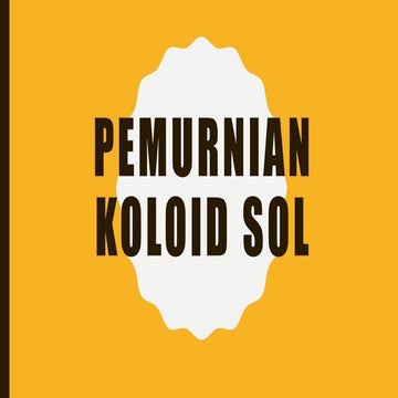 Pemurnian koloid sol