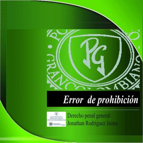 Error de prohibicion en Colombia