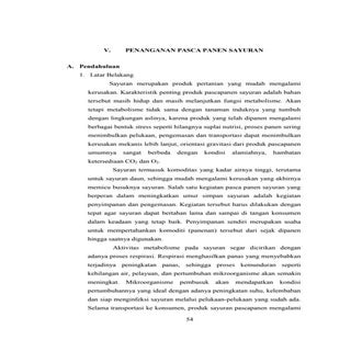 Penanganan pasca panen sayuran