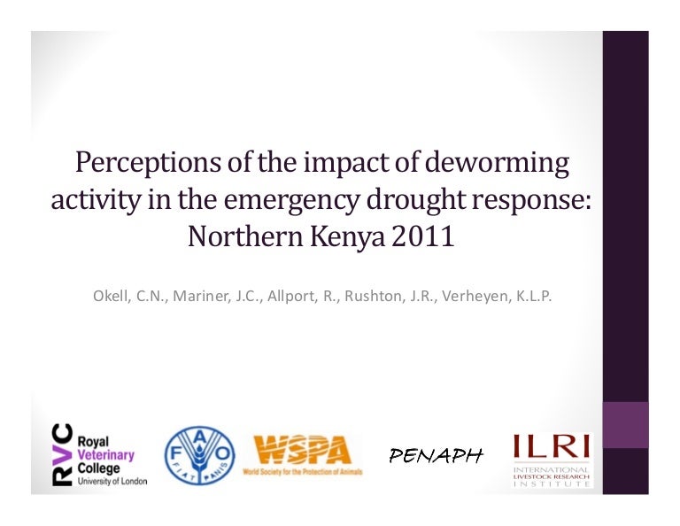 Perceptions Of The Impact Of Deworming Activity In The Emergency Drou