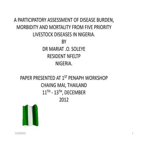 A participatory assessment of disease burden, morbidity and mortality from fi...