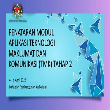 Pengintegrasian Modul TMK dalam Mata Pelajaran Teras: Panduan Lengkap ...