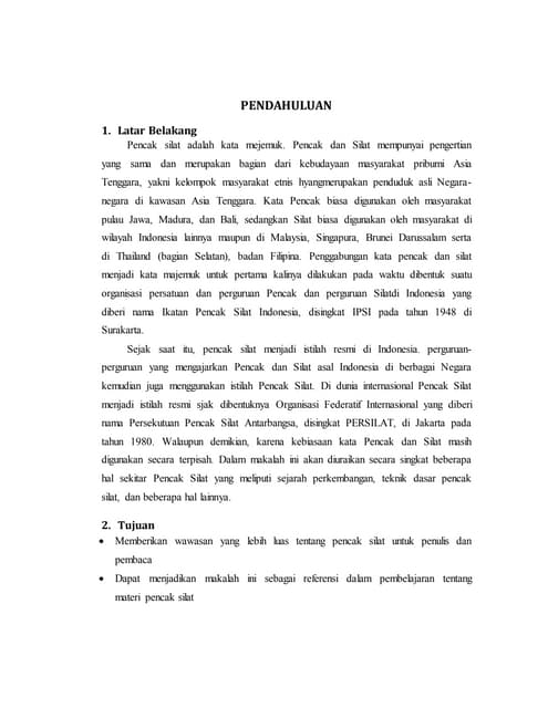 Makalah Pencak Silat