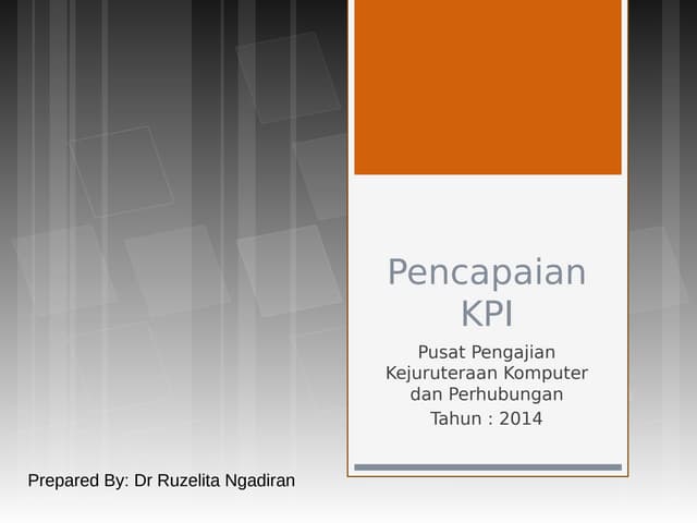 Pencapaian KPI SCCE 2014